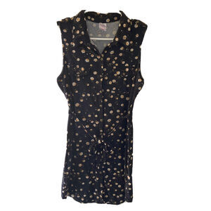 No Boundaries Dress Juniors Sz L 11-13 Button Front Floral Belted Sundress Beach